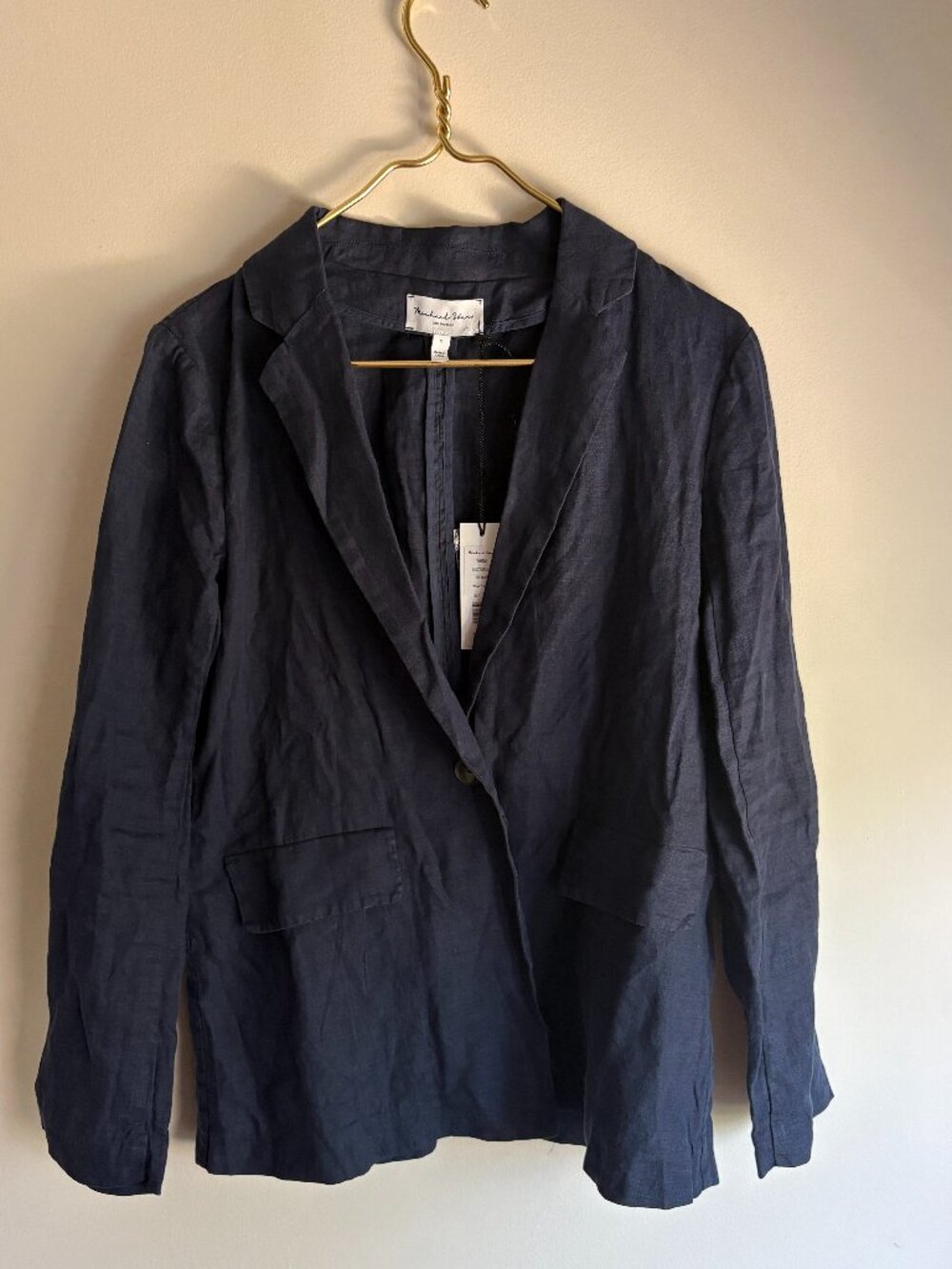 Michael Stars Blue Linen Blazer, NWT, Small